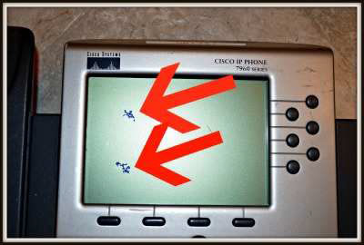 Figure 1: Cisco Phone with Damaged LCD Display